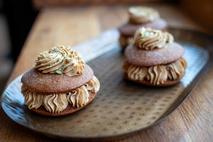 Pumpkin Spice Brown Sugar Espresso Whoopie Pie Available Thursday-Sunday in October
