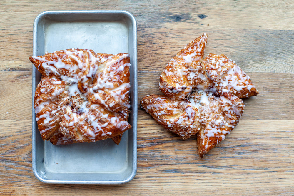 Nectarine Jam Streusel Pinwheel Danish