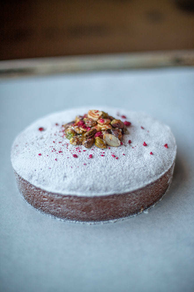 FOR PASSOVER PREORDER Pistachio Raspberry Cake Available for pick up 4/21, 4/22, 4/23